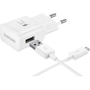 Samsung micro USB Cable & Wall Adapter Λευκό (EP-TA20EWE & ECB-DU4AWE) (Retail)