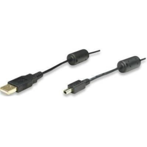 CABLE USB 2.0 A MALE / MINI 4-PIN MALE 3.0 BLACK MANHATTAN (390378)